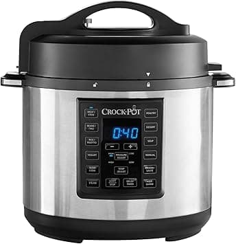 Crock-Pot Express Electric Pressure Cooker 12-in-1 Programmable Multi-Cooker Stainless Steel Slow Cooker Steamer and Saute 5.6 Litre Color Silver on Amazon.ae - Price Tracker