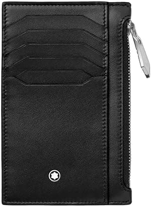 Montblanc Meisterstück 129686 Case 8 cc with Zip Compartment Made of Leather in Black, Dimensions: 13.5 cm x 8.5 cm x 0.5 cm, Black, Classic, Black, Classic - Amazon.ae Price Tracker