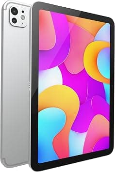 OTEETO TAB 15 Tablet/10.1 Inch/4G SIM/iOS Style Operating System/5G Dual SIM/Octa Core Processor/Included Flip Cover&Keyboard/8GB RAM + 512 GB ROM/Android 13/6000 mAh/8MP Front+13 MP Rear (Silver) on Amazon.ae - Price Tracker