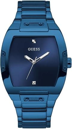 GUESS US Men's Blue and Diamond Analog Watch, one - Amazon.ae Price Tracker