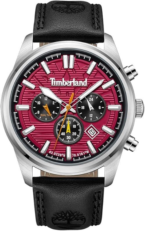 TIMBERLAND NORTHBRIDGE Watch for Men - Stainless Steel Case & Leather Strap - Water Resistant 45mm - TDWGF0009606 on Amazon.ae - Price Tracker