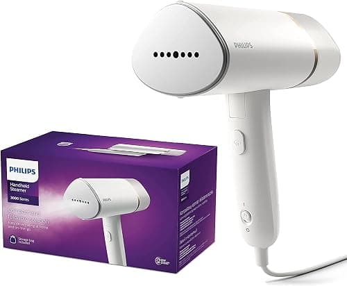 Philips STH3020/16 3000 Series Steamer, Compact and Foldable, Ready to Use 30 Seconds No Ironing Board Required, 1000 W, up to 20 g/min, White على Amazon.ae - متتبع الأسعار