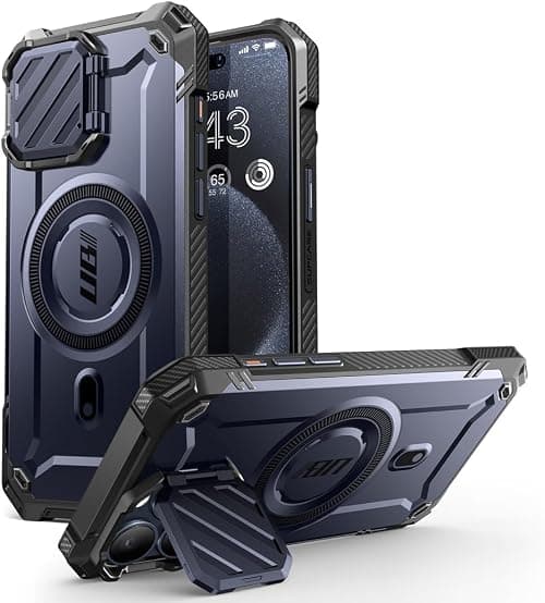 SUPCASE UB Mag XT for iPhone 15 Pro Case with Camera Cover, [Compatible with MagSafe] Full Body Rugged Case with Built-in Kickstand - Dark Blue on Amazon - Best Deal Finder