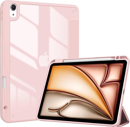 ProCase Smart Case for iPad Air 11-inch M4 (2026, 8th Gen) / M3 (2025) / M2 (2024) & 10.9 Inch iPad Air 5th (2022) & 4th (2020), Protective Cover with Pencil Holder -Pink على Amazon.ae - متتبع الأسعار