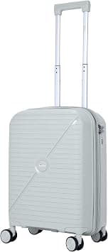 Senator Unisex Expandable Hard Case Luggage Lightweight PP Fashion Trolley Luggage with 4 Double Spinner Wheel and Safe Zippers KH1006 (Carry-On 20-Inch, Silver) on Amazon - Best Deal Finder
