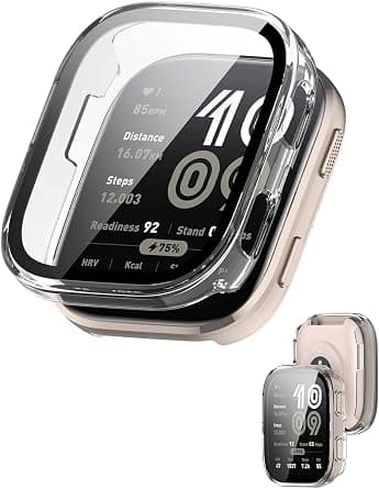 Protective Case with 9H Tempered Glass Screen Protector for Amazfit Bip 6 46mm, Full Coverage Hard PC Bumper Shell for Daily Use, Scratch Resistant Clear Cover, Reliable 2-in-1 Design - Amazon.ae Price Tracker