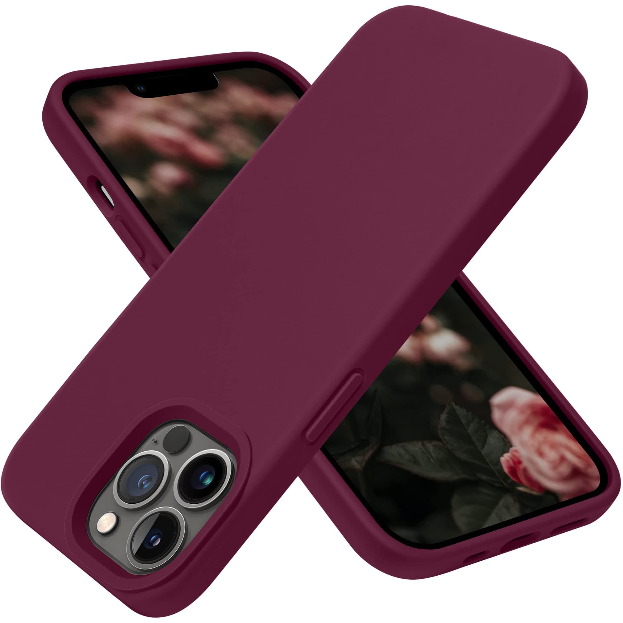 OTOFLY Compatible with iPhone 13 Pro Case,Liquid Silicone Slim Protective Shockproof Phone Case Cover with Anti-Scratch Microfiber Lining, 6.1 inch (Wine Red) on Amazon.ae - Price Tracker