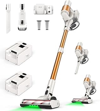 Cordless Vacuum Cleaner, 2 Batteries 110 Mins Runtime, 580W 48KPA Stick Vacuum with Self-Standing, LED Display,Tangle-Free Brush, Vacuum Cleaners for Home Floor, Carpet, Pet Hair - Amazon.ae Price Tracker