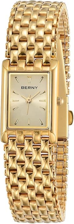 BERNY Gold Watches for Women Updated Ladies Quartz Wrist Watches Stainless Steel Band Womens Small Gold Watch Luxury Casual Fashion Bracelet Tools Included - Amazon.ae Price Tracker