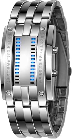 Gosasa Wrist Watches Men's LED Digital Watch Fashion Classic Waterproof Stainless Steel Watches Black على Amazon.ae - متتبع الأسعار