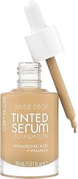 Catrice Nude Drop Tinted Serum Foundation, No. 040N, Nude, Long-Lasting, Mattifying, Natural, for Sensitive Skin, Vegan, Oil-Free, Perfume, No Alcohol, Pack of 1 (30 ml) on Amazon.ae - Price Tracker