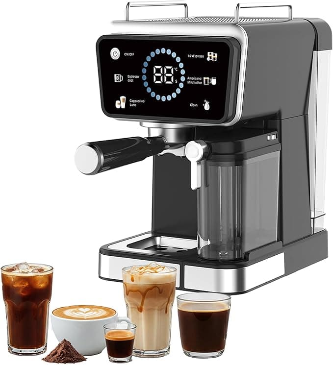 LePresso Hot & Cold Brewing Coffee Machine, Espresso Machine with Milk Frother, 20Bar Latte Maker, Touch Panel, 4 Presets, 1350W Espresso Maker, Latte, Cappuccino, Barista Level Coffee Maker Machine on Amazon.ae - Price Tracker
