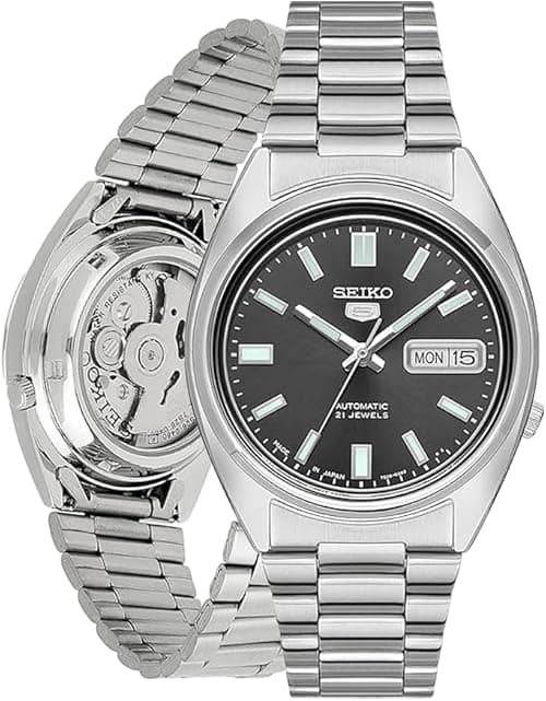 SEIKO Automatic Watch for Men 5-7S Collection - with Day/Date Calendar, Luminous Hands, Stainless Steel Case & Bracelet on Amazon.ae - Price Tracker