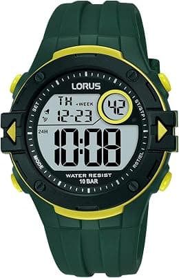 Lorus Men's Digital Quartz Watch R2327PX9, Green-yellow, strap - Best Deal Finder