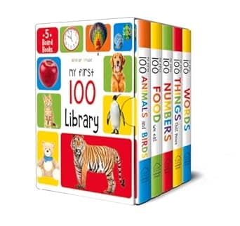 My First 100 Library: Boxset of 5 Early Learning Board Books for Kids/Children (homeschool | preschool | baby/toddler) on Amazon.ae - Price Tracker