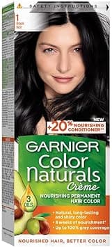 Garnier Hair Colour, With 3 Nourishing Oils, Grey Covereage, Long-lasting Shiny Colour, Natural-looking Result, For All Hair Types, Color Naturals Crème, 1 Black - Amazon.ae Price Tracker