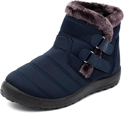 Ladmiple Winter Boots For Women Waterproof Snow Cute Ankle Booties Ladies Warm Fur Lined Thickening Outdoor Walking Shoes على Amazon.ae - متتبع الأسعار