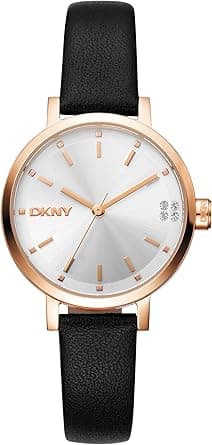 DKNY Soho Glitz Round Shape Analog Wrist Watch for Women, 30 mm Case Diameter, Black/Rose Gold on Amazon.ae - Price Tracker