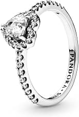PANDORA Elevated Heart 925 Sterling Silver Ring - Best Deal Finder