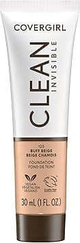 COVERGIRL Clean Invisible Foundation Makeup, Dewy & Glowy Natural Finish, Buildable Coverage, Skin-Like Smooth Look, Vegan, Buff Beige, 1oz on Amazon.ae - Price Tracker