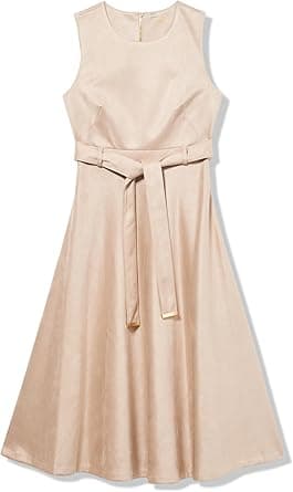 Calvin Klein womens Slvless Suede Aline Work Dress Dress on Amazon.ae - Price Tracker