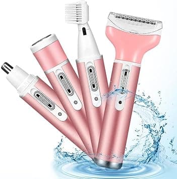 Electric Razor for Women, Cordless Portable 4 in 1 Painless Shaver USB Rechargeable Hair Trimmer Bikini Trimmer Facial Hair Remover for Eyebrow, Nose, Face, Legs (White) (CKGTR-P, PINK) on Amazon.ae - Price Tracker