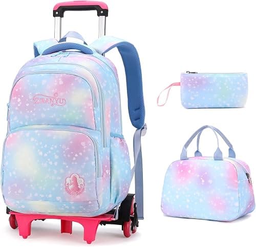Dream Princess Wind Rolling Backpack for Girls Wheeled Travel Bag Trolley School Bag على Amazon.ae - متتبع الأسعار