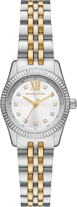 Michael Kors Women's Lexington Silver and Gold Two-Tone Stainless Steel Bracelet Watch (Model: MK4740), Two-Tone, One Size, Watch - Best Deal Finder