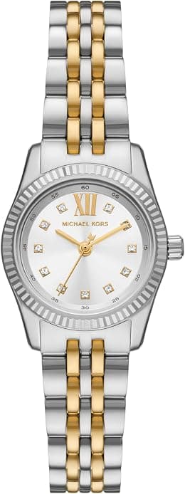 Michael Kors Women's Lexington Silver and Gold Two-Tone Stainless Steel Bracelet Watch (Model: MK4740), Two-Tone, One Size, Watch - Best Deal Finder