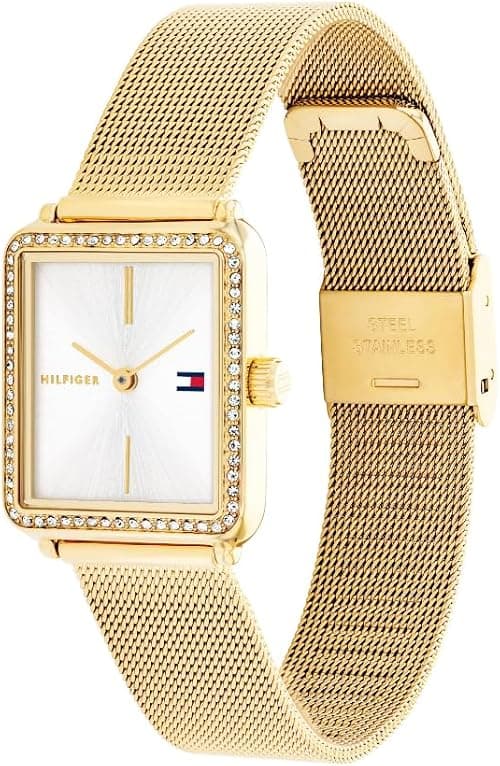 Tommy Hilfiger Two Hand Quartz Movement Watch for Women with Gold Colored Stainless Steel Bracelet - 1782829 on Amazon - Best Deal Finder