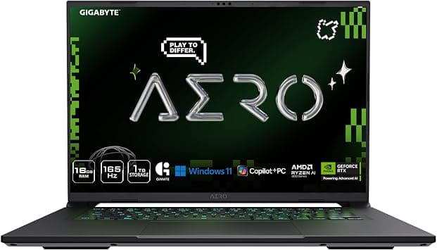 GIGABYTE AERO X16; Copilot+ PC - 165Hz 2560x1600 WQXGA - NVIDIA GeForce RTX 5060 - AMD Ryzen AI 7 350-1TB SSD with 16GB DDR5 RAM - Windows 11 Home - Space Gray on Amazon.ae - Price Tracker