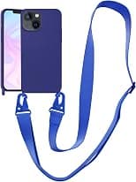 Compatible with iPhone 13 Case Crossbody Phone Case with Lanyard Neck Strap Adjustable Shockproof Drop Protection Silicone Phone Cover for iPhone 13, 6.1’’ Klein Blue - Best Deal Finder