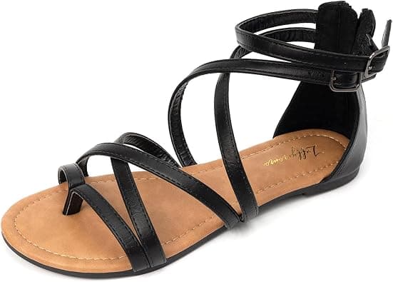 FUNKYMONKEY Women's Gladiator Strap Sandals Flat Fisherman Thong Cross Strappy Sandals on Amazon.ae - Price Tracker