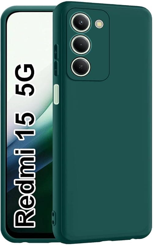 Zubitech Case compatible Xiaomi Redmi 15 5G Case Cover Soft TPU Silicone Case Lightweight Shock Protective Cover with Camera Protection Designed for Xiaomi Redmi 15 5G (Green) على Amazon.ae - متتبع الأسعار
