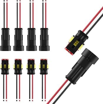 Joyzzz Waterproof Connectors, 10PCS 2 Pin Electrical Connectors with 10cm Pigtail, 1.5mm Series Rubber Seal Wire Terminals for Automotive and Marine Applications, Durable Waterproof على Amazon.ae - متتبع الأسعار