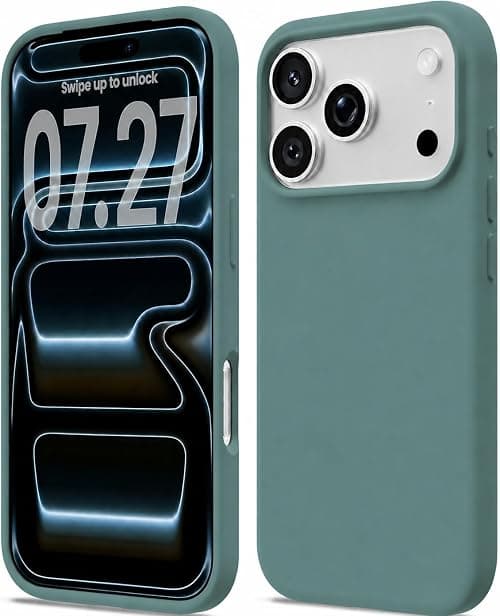 TR-PLANET for iPhone 17 Pro Liquid Silicone Case, Microfiber Lining Shockproof Slim Thin Phone Case, Lightweight Rubber Gel Soft TPU Back Cover Compatible With iPhone 17 Pro, Green on Amazon.ae - Price Tracker