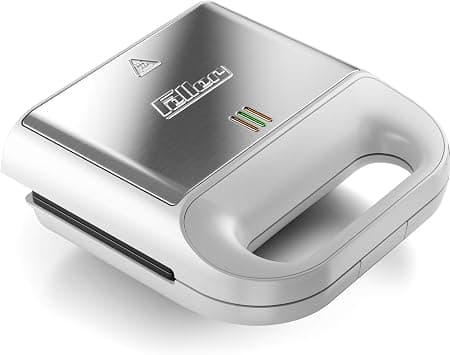 Feller Germany 750W 2 Slice Sandwich Maker, Non-Stick DuPont Coating, Auto Temperature Control, 3 Indicator Lights, Cool-Touch Handle, Easy to Clean, 2-Year Guarantee SM200 UAE (White) على Amazon.ae - متتبع الأسعار