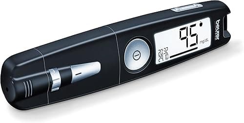 Beurer GL 50 3-in-1 Blood Glucose Monitor | Integrated Lancing Device | USB Plug-In | Onboard Software for Accurate Diabetes Management | Black | 5 Years Warranty​ on Amazon.ae - Price Tracker