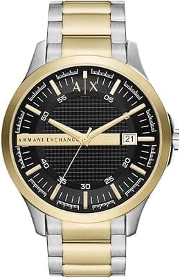 Armani Exchange Watch for Men, Quartz Movement and 46mm Case Size with Stainless Steel, Leather or Silicone Strap - Best Deal Finder