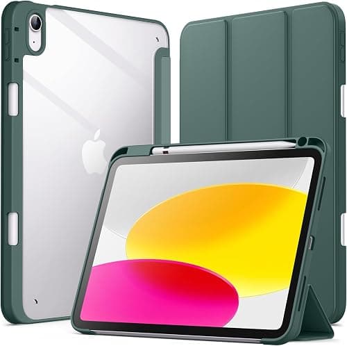 JETech Case for iPad (A16) 11th/10th Gen, Misty Green | Cover for 2025/2022 Model, Clear Transparent Back, Pencil Holder, Slim Shockproof, Tri-Fold Stand, Auto Wake/Sleep on Amazon.ae - Price Tracker