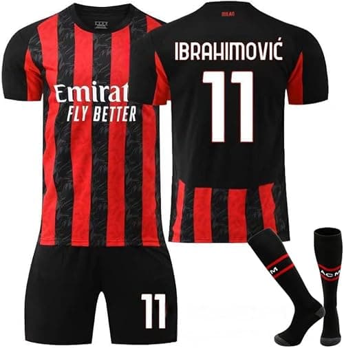 2025/26 Home ACM Football Jersey Kit – IBRAHIMOVIC #11 Signature Edition – Soccer Uniform Set with Shorts, Socks & Knee Pads – Athletic Training Gift for Men, Youth & Boys (16–3XL) on Amazon.ae - Price Tracker
