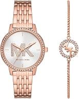Michael Kors MK1052SET Ladies Melissa Watch and Bracelet Gift Set, White, MK1052SET-AMZUK - Best Deal Finder
