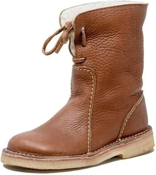 Ladmiple Womens Snow Boots Winter Shoes with Fur Lined Warm Lace Up Ankle Booties Comfort Outdoor Anti Slip Combat Boots على Amazon.ae - متتبع الأسعار