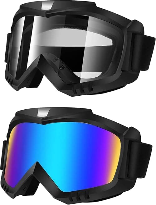 Azonee Dirt Bike Goggles, Motorcycle Goggles, ATV Goggles, Riding Goggles, Ski Goggles, Windproof Glasses, Racing Helmet Goggles for Adults Men Women Youth Kids 2 Pack on Amazon.ae - Price Tracker