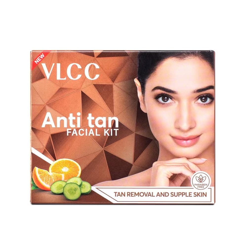 Vlcc Natural Sciences Anti Tan Facial Kit – Skin Brightening & Removal Treatment For All Types | Herbal Ingredients, 6-Step Routine Removes Sun Dark Spots on Amazon.ae - Price Tracker