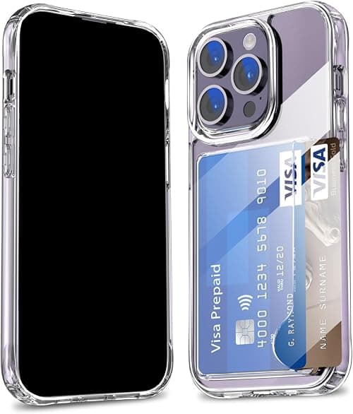 Clear Wallet Phone Case, For iPhone 12 Pro with Card Holder Scratch Resistant Shockproof Protective Cover,Side Card Precision Cut-Outs (Clear Wallet Case For 12 Pro) on Amazon - Best Deal Finder