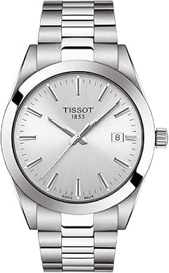 Tissot Mens Gentleman Swiss Quartz Stainless Steel Dress Watch (Model: T1274101103100), Silver - Amazon.ae Price Tracker