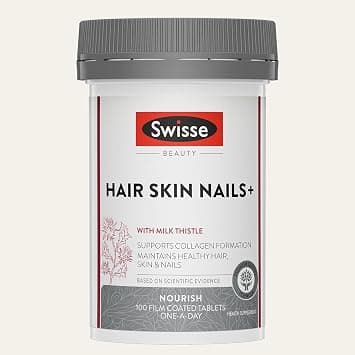 Swisse Beauty Hair Skin Nails+ for Collagen Formation and Hair, Skin and Nail Health 180-Tablets on Amazon.ae - Price Tracker