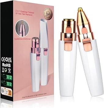 McMola Facial Hair Remover for Women, 2 in 1 Eyebrow Trimmer & Face Hair Remover, Rechargeable Waterproof Painless Lady Shaver for Lips Nose Face Body Peach Fuzz على Amazon.ae - متتبع الأسعار