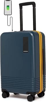 MOKOBARA Iconic Range The Cabin Luggage 58cms | German Makrolon Polycarbonate Hard Sided Trolley with 8 Hinomoto Wheels | Small Travel Suitcase – Ocean Sunray (Blue & Yellow) on Amazon - Best Deal Finder